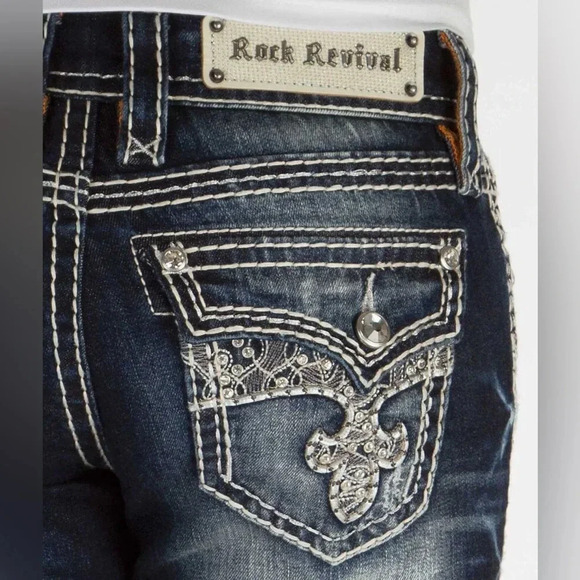 Rock Revival Berry Straight Stretch Jean size 28 by 31 inseam - Picture 5 of 13